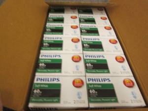 lot 225 image: Philips 60-Watt Equivalent A19 Dimm...