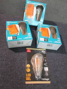 lot 249 image: 3 Ecosmart 75-Watt Equivalent ST19 ...