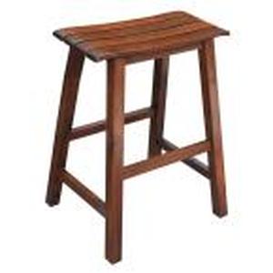 lot 168 image: Saddle 24 in. Espresso Bar Stool by...