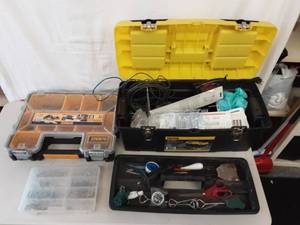 lot 24 image: Tool Box, Organizers, Assorted Hardware