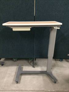 lot 7 image: Overbed Table With Vanity Mirror