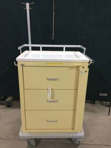 lot 8 image: Waterloo Healthcare UniCart 3-Drawer Storage Crash Cart for Medical Supplies or Mechanics Carpenters Home Hobbyists Chefs Medical Clinics - Built To Last A Lifetime