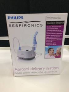 lot 9 image: Philips Respironics InnoSpire ELEGANCE Compressor Nebulizer Aerosol System - Appears New In Box