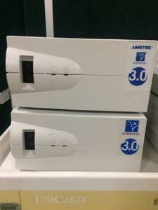 lot 55 image: Lot Of 4 Powervar 3.0 120v Power Conditioner  Surge Protection ABC300-11 Uninterruptible Power Supply UPS Medical Computer Back Up - Tested Working 