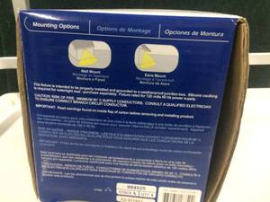 lot 62 image: Open Box Lithonia Dusk to Dawn flood light glare reduction Security Lamp
