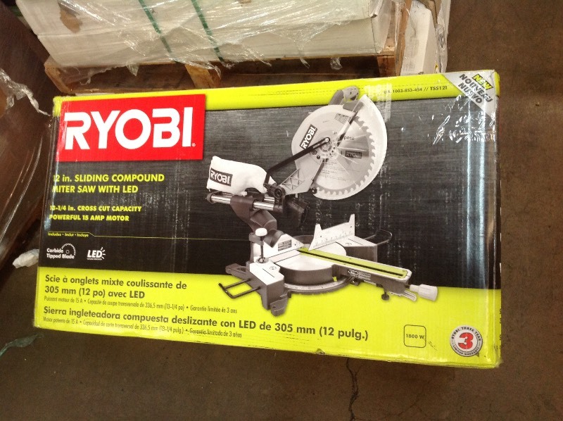 Ryobi 12 In Sliding Miter Saw With Led In Good Conditions Kx Real Deals Inver Grove Tools Housewares And More K Bid