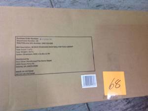 lot 68 image: Husky 46 in. Pegboard Back Wall for Mobile Workbench not used