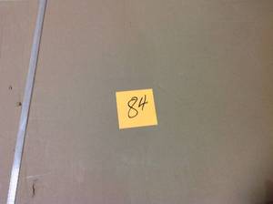 lot 84 image: Husky 96 in. W x 42 in. H x 48 in. D Overhead Ceiling Mount Storage Rack in White not used