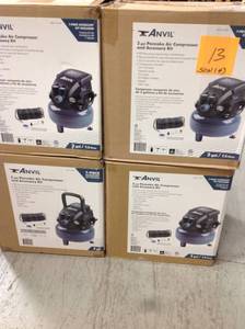 lot 13 image: Lot of 4 ANVIL 2G Pancake Air Compressor in good condition