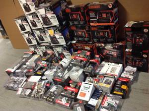 lot 37 image: PALLET with assorted Power Stantion, Door Hardware, customer Returns not inspected