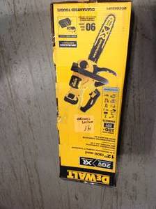 lot 41 image: DEWALT 20-Volt MAX Lithium-Ion Cordless 12 in. Brushless Chainsaw  tool only in good condition