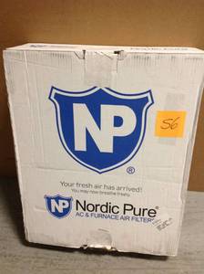 lot 56 image: Nordic Pure 18 in. x 20 in. x 1 in. Allergen Pleated MERV 12 - FPR 9 Air Filters (6-Pack) new
