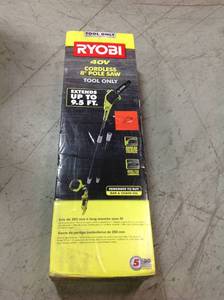 Ryobi 8 in. 40-Volt Lithium-Ion Cordless Battery Pole Saw (Tool Only)&nbsp&nbspin good condition