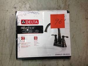 Delta Porter 4 in. Centerset 2-Handle Bathroom Faucet in Oil Rubbed Bronze&nbsp&nbspin good condition