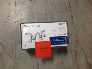 Glacier Bay Builders 4 in. Centerset 2-Handle Low-Arc Bathroom Faucet in Chrome