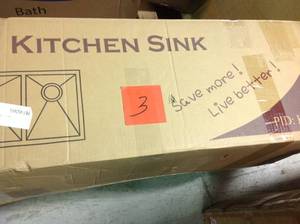 Golden Vantage  Handcrafted Undermount Stainless Steel 32 in. x 18 in. x 9 in. 6040 Double Bowl Kitchen Sink in Brushed Finish not used