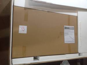 lot 107 image: Husky 52 in. Adjustable Height Work Table with 2-Drawers in White in good conditions