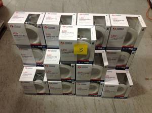 lot 3 image: BIG LOT (18) Lithonia OneUp 6 in. White Integrated LED Recessed Kit-191723138498