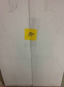 lot 70 image: Greenwich 24 in. x 18 in. Frameless Oval Bathroom Mirror with Beveled Edges in SpotShield Brushed Nickel