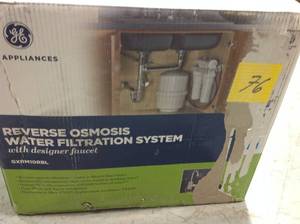 lot 76 image: GE Under Sink Reverse Osmosis Water Filtration System in good conditions