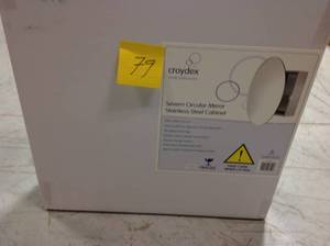 lot 79 image: Croydex Severn 21-12 in. W x 21-12 in. H x 4-310 in. D Frameless Stainless Steel Surface-Mount Bathroom Medicine Cabinet in good conditions