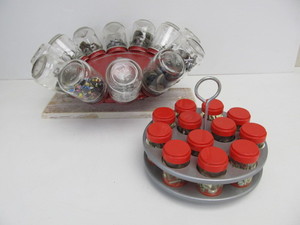 lot 163 image: 2 Rotating Hardware Organizers wHardware