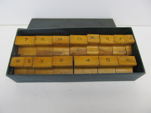 lot 174 image: Antique General Store Wooden Price Stamp Set