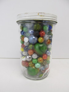 lot 175 image: Jar of Vintage Marbles