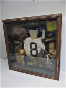lot 181 image: Large HISTORY OF SOCCER Shadowbox Display