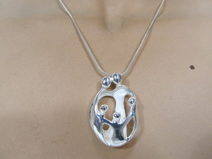 lot 118 image: Signed Carolyn Pollack Relios Sterling Silver Family Circle Pendant Necklace.