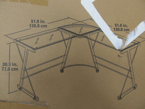 lot 143 image: Brand New ALTRA Glass L Desk