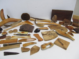 lot 59 image: Large Lot of Exotic Wood Slabs & Pieces