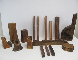 lot 60 image: Lot of Exotic Wood Blocks - Great Size for Lathe Turning