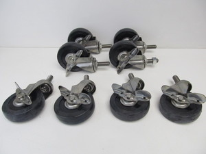 lot 68 image: 2 Sets of 4 Lockable 4 Castor Wheels