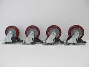 lot 69 image: Set of 4 COLSON Lockable 4 Castor Wheels