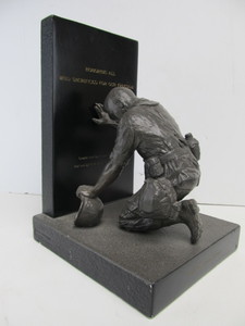 lot 191 image: Large Patriotic Sculpture by Scott Stearman - Tears From a Grateful Heart