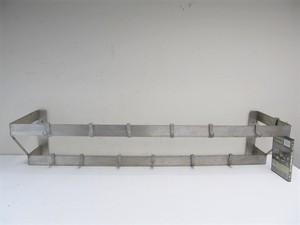 lot 192 image: Large Vintage Steel Kitchen Pot & Pan Rack