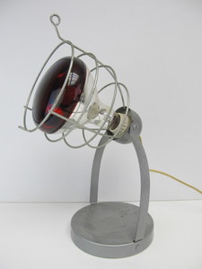 lot 12 image: Mid Century 1950s BRETFORD Industrial Desk or Wall Cage Lamp