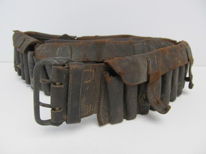 lot 13 image: Old Antique Western Leather GunAmmo Belt