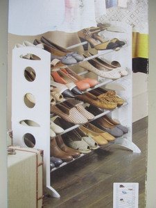 lot 22 image: New in Box 20-Pair White Shoe Rack