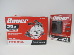 lot 27 image: Brand New BAUER 20v HyperMax Lithium Heavy Duty Circular Saw