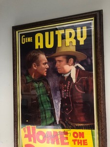 lot 4 image: Original 1939 HOME ON THE PRAIRIE Western Movie Poster - Autographed by Gene Autry