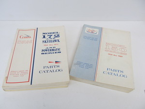 lot 221 image: 2 Vintage CESSNA Airplane Parts Catalogs