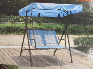 lot 139 image: Brand New Backyard Creations 2-Person Swing - Blue