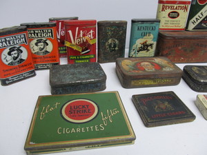 lot 234 image: Large Lot of Vintage & Antique Tobacco Tins