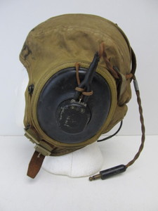 lot 6 image: Orig WW2 US Aviation Model AN-48440-A Pilot Flight Helmet 