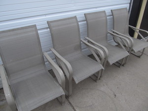 lot 249 image: Set of 4 Matching Outdoor PatioDeck Chairs