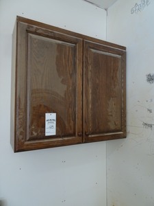 lot 48 image: (3) Oak cabinets