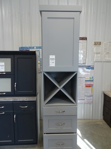 lot 58 image: (2) light gray pantry style cabinets (22x92)