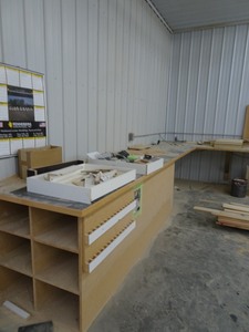 lot 64 image: (2) Upper and lower cabinets with countertop